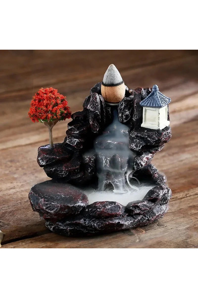 Choice مبخرة A03 جبال نهر شلال عطر مدفأة تدفق خلفي رائحة دخان مبخرة زين هول