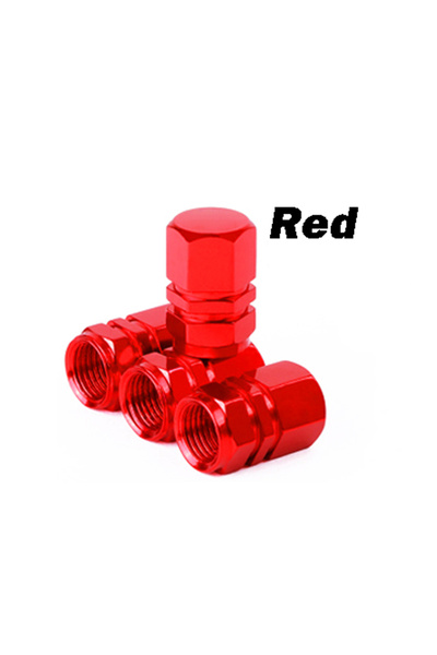 Choice أغطية صمامات إطارات العجلات والإطارات من الألومنيوم الأحمر من AUTCOAT،...