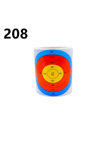 Choice 208 9 أنواع 200 قطعة/لفة ملصقات هدف فلورية 3 بوصة/7.60 سم ذاتية اللصق مضادة للرذاذ