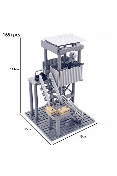 Choice No Original Box Ww2 Military Army Soldiers World War 2 Observation Tower Sentry Scene Model Moc Diy