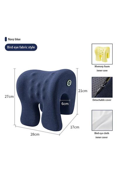 Choice 28x27x17cm Navy Blue Neck Support Office Rest Lunch Break Orthopedic Student Desk Sleeping Memory Fo