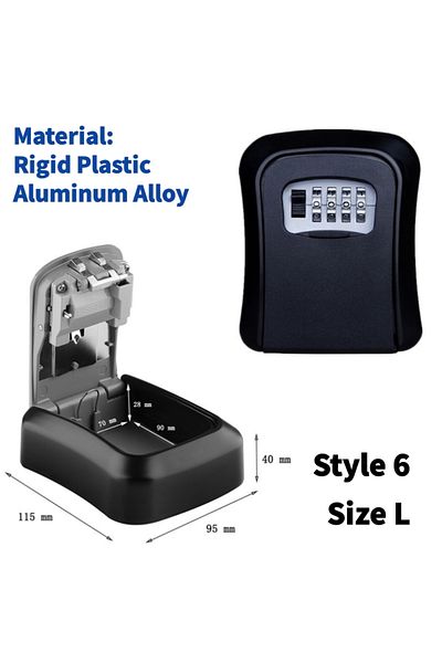 Choice Black A Wall Mount Key Lock Box 4 Digit Password Code Security Lock No Key For Home Office Key Safe