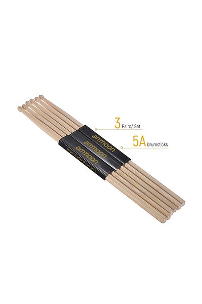 Choice 5a 3 Pairs Ammoon 3 /12 Pairs Of 5a Wooden Drumsticks Drum Sticks Fraxinus Mandshurica Wood Drum Set