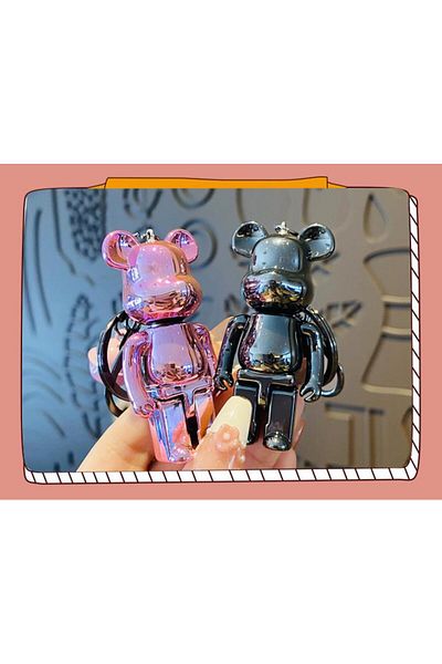 Choice Bearbrick Bear@brick Action Figures Block Bear PVC Model Figures DIY Key chain Paint Dolls Toys