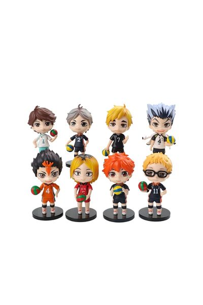 BANDAI 1pc random color 1pc random color Haikyuu!! Figure Series: 10cm Action Figures of Volleyball Team w
