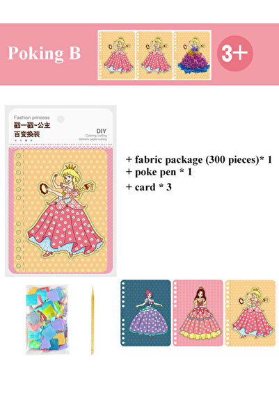 Choice ملصقات الرسم اليدوية من PokingB، ألعاب فنية للأطفال، ألعاب الأميرة بوكينج، ألعاب تعليمية سحرية مصنوعة يدويًا