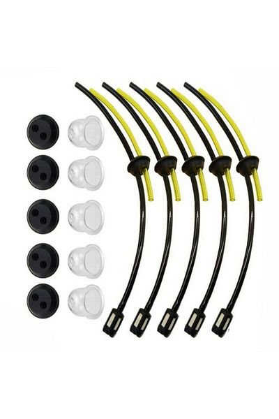 Choice 5 Set Fuel Hose Pipe Filter Primer Kit Grommet Seals Primers Bulbs Strimmer Hedge Cutter Chainsaw...