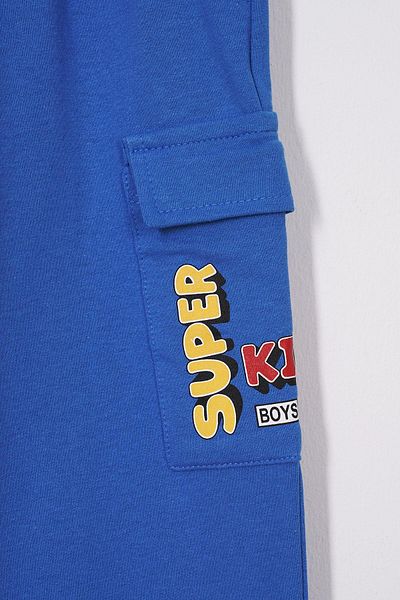 zepkids Διπλές τσέπες Cargo Αγόρια Φούτερ Saks Color Μονό κάτω