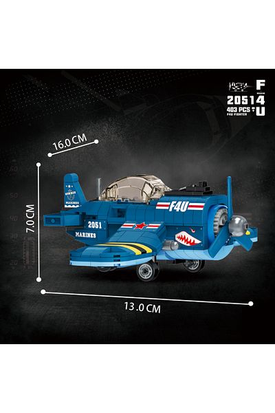 Choice In Bag F4u Model Blocks Knew Built Fighter Jet Mini Building Block Toy Set For Kids Boy Adult Beginn