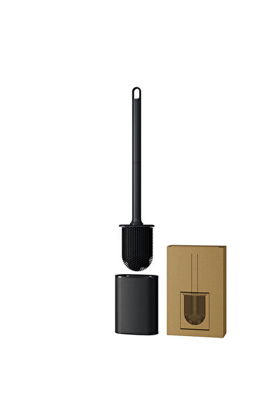 Choice فرشاة تنظيف المرحاض السوداء المصنوعة من الفولاذ المقاوم للصدأ ذات القا...