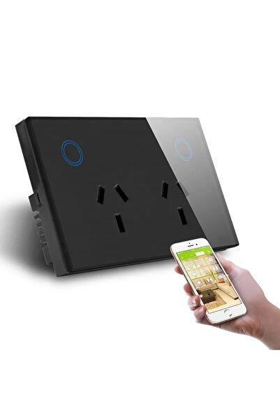 Choice WWS019-BLACK Melery WIFI Tuya Smart Wall Sket SAA AU قابس كهربائي سلكي...