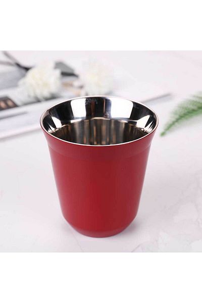 Choice 160ml red 160ML 304 Espresso Mugs Stainless Steel Coffee Milk Water Drink Breakfast Cups Insulated D