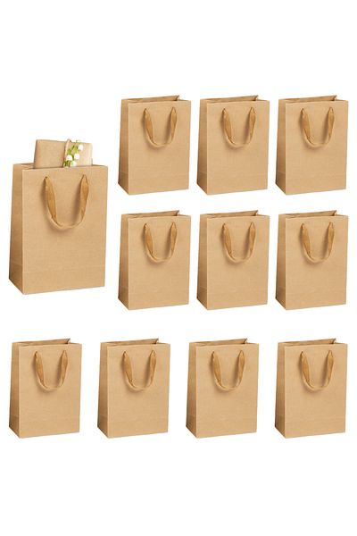 Choice 20x15x6cm Other 10pcs 10/20pcs Kraft Paper Gift Bags, Christmas, Halloween, Back To School, Parties,