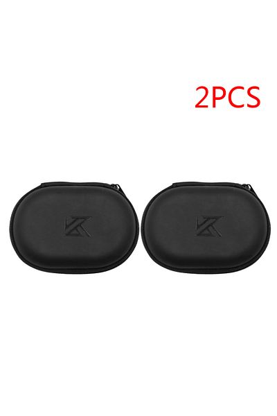 APWIKOGER 2pcs 1-20pcs Kz Earphones Oval Storage Bag Wired Headphones Pu Zipper Storage Box Portable Hold Case