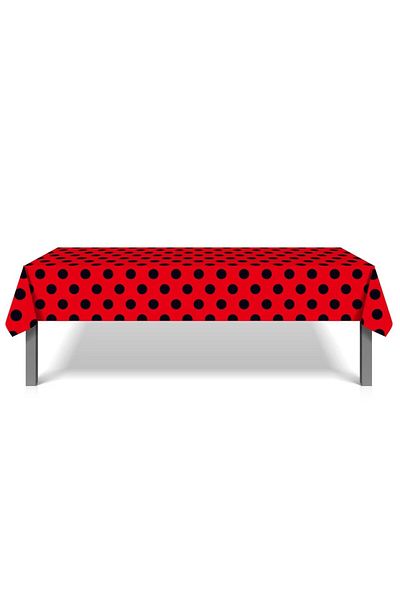 Choice 130*220cm Red Dots Ladybug Disposable Tablecloth Kids  Birthday Table Cover Decor Baby Shower Par...