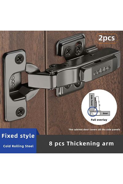 Choice 822-3 Full Overlay 2pcs Cold Rolling Steel Furniture Hinge Black-grey Door Hydraulic Hinges Damper B
