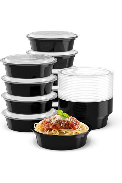 Choice 700ml 1 10pack 10 Packs 24oz Meal Prep Container Round Disposable Containers With Lids Bento Box Adu