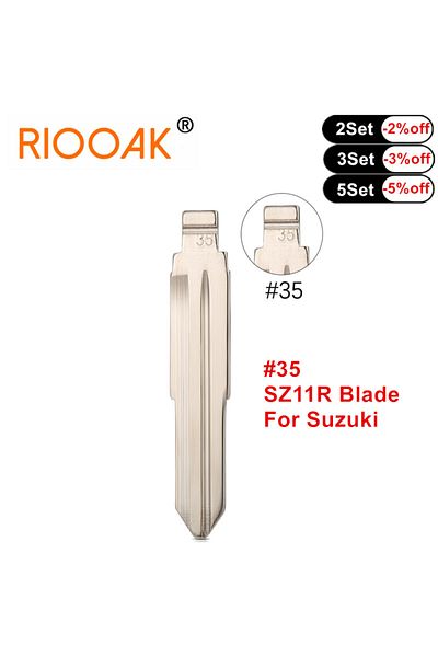 Choice 10pcs Replacement #35 Metal SZ11R Uncut Remote Flip Emergency KD VVDI Remote Key Blade Blank For ...