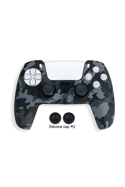 Choice Grey Black Data Frog Silicone Case For Playstation 5 Protective Cover Skin Joystick Thumb Stick Grip
