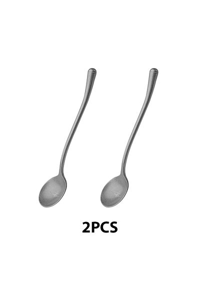 MHW-3BOMBER 2pcs Spoon Stainless Steel Coffee Stirring Spoon Exquisite Coffee Spoon Portable Coffee