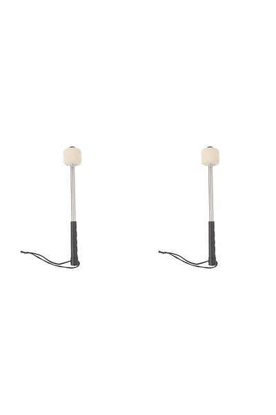 ALLOYSEED 2pcs Bass Drum Mallet Professional Marching Bass Felt Head Drumsticks With Hanging Rope Timpani Meta