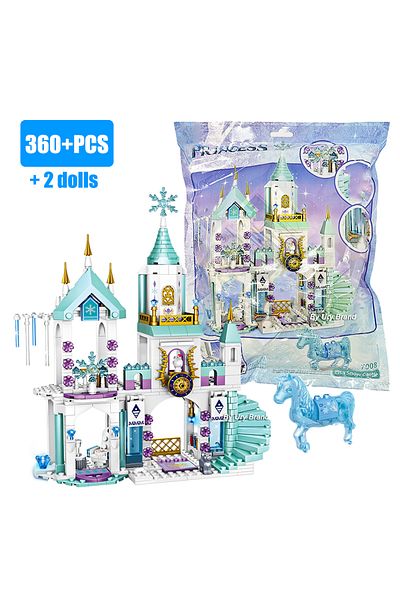 Choice 360pcs In Bag Friends Princess Castle House Sets For Girls Movies Royal Ice Playground Horse Carriag