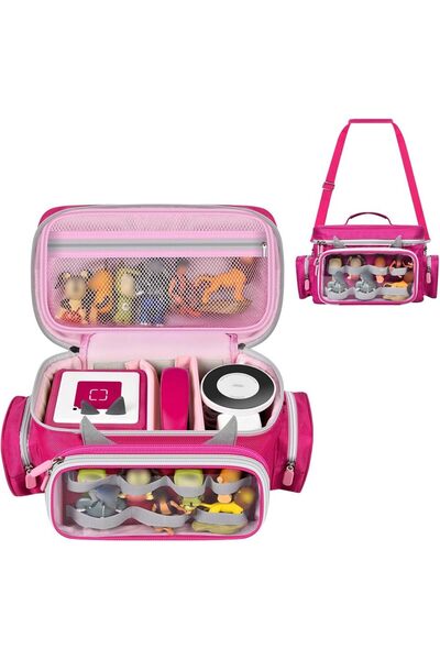 Choice حقيبة حمل باللون الفوشيا متوافقة مع مجموعة مشغل الصوت Toniebox المبتدئ...