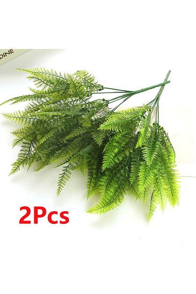 Choice 2pcs 2/1pcs Artificial Plant Diy 7 Branches Plastic 49 Leaves Fake Greenery Fern Home Supplies Chris