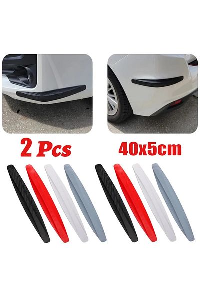 Choice 2Pcs Car Bumper Protector Strip Anti-collision Protection Strips Sticker Guard Corner Protector S...