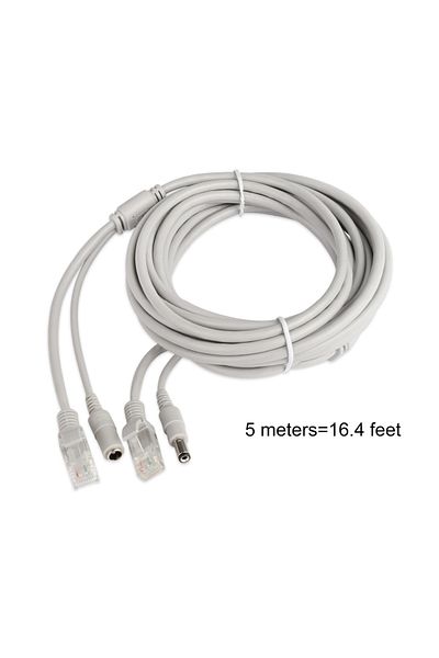 Choice 10m Escam 30m/20m/15m/10m/5m Rj45 Dc 12v Power Lan Cable Cord Network Cables For Cctv Network Ip C
