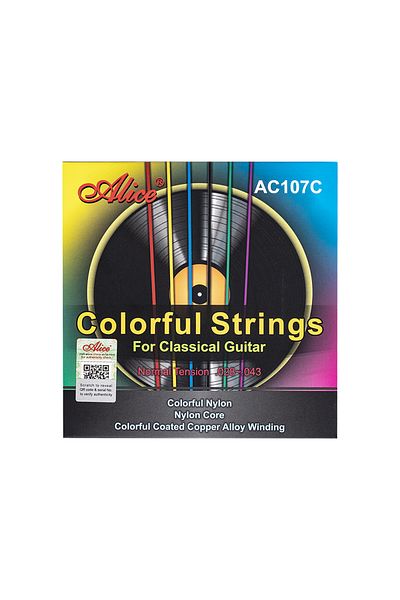 Choice Alice AC107C Colorful Classical Guitar Strings Colorful Nylon Colorful Coated Copper Alloy Wound ...