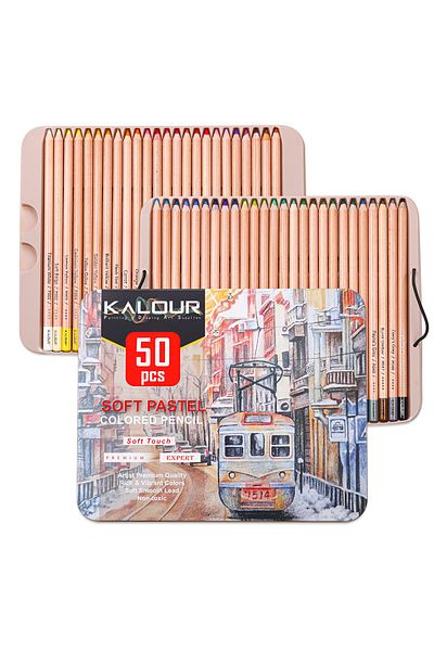 Choice 50 Piece Kalour 50 Piece Professional Soft Pastel Colored Pencil Wood Skin Tints Pastel Colored Penc