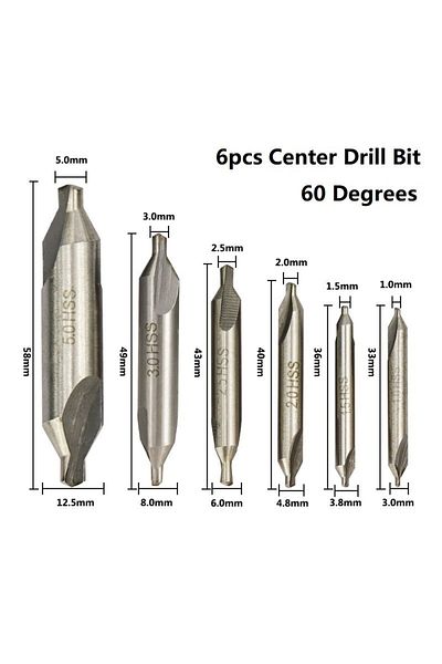 Choice 6pcs 1.0-5.0mm Xcan 4/5/6/7/8/10pcs Center Drill Bits Set 60 Degree Countersinks Angle Bit For Lathe