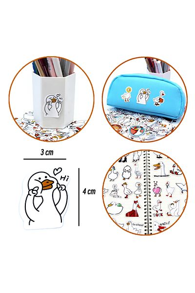 Choice 100pcs 10/50/100pcs Kawaii Call Ducks Stickers Toys Cute Cartoon Decals For Kids Diy Laptop Scrapboo