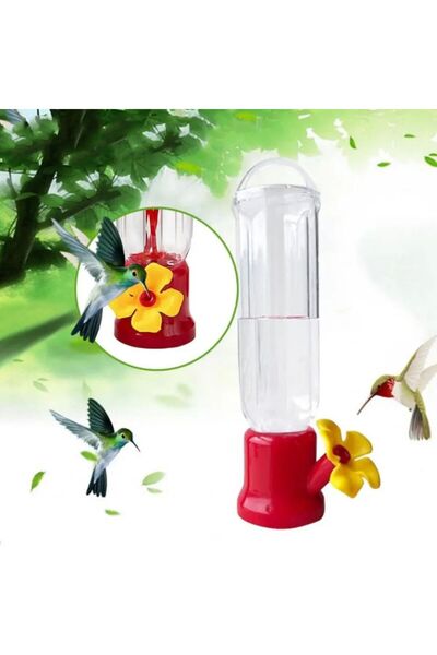 Choice1 1Pc Portable Bird Water Feeders With Hanging Wires Transparent Plastic Leak-proof Hummingbird Fee...