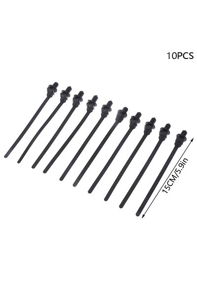 ZLinKJ 10pcs Removable Threaded M6 M8 M10 Hole Nylon Plastic Vehicle Motocycle Cable Tie Car Harness Retain
