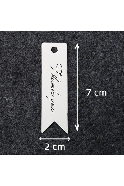 Choice 50 قطعة H1624-WH-50P 50 قطعة من بطاقات الشكر الورقية المختومة لتغليف ا...