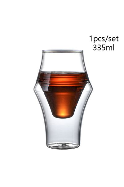 Choice 120ml-335ml 335ml New Creative Double-layer Glass Cup Espresso Coffee Cup Anti-scalding Milk Party B