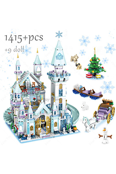 Choice لا يوجد صندوق 3 أصدقاء أميرة قلاع جليدية فاخرة ملعب منزل أفلام حصان ثل...