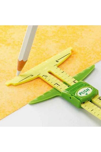 Choice St-a23 High Quality 5-in-1 Sliding Gauge With Nancy Measuring Sewing Tool Patchwork Tool Ruler Tailo