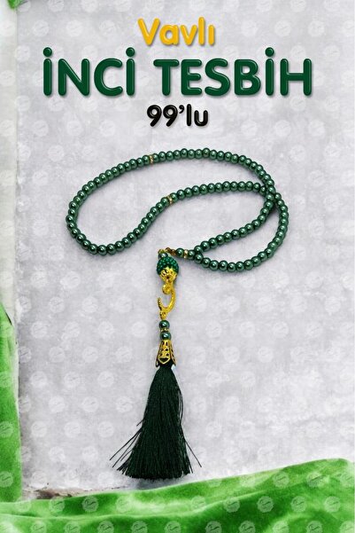 t tuğset etiket مسبحة فاف 99 لؤلؤة - أخضر -T1167