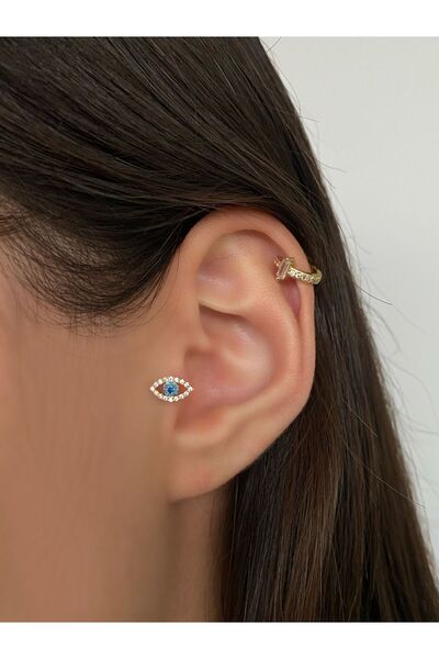 h&b design jewel Cerrahi Çelik Gold Göz Detay Tragus Piercing