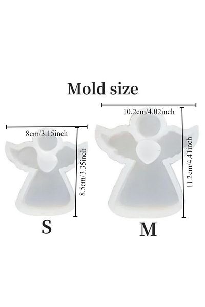 Choice 2pcs-s And M 1/2pcs Crystal Glue Diy Epoxy Resin Three-dimensional Ornaments Easter Stereo Cute Ange