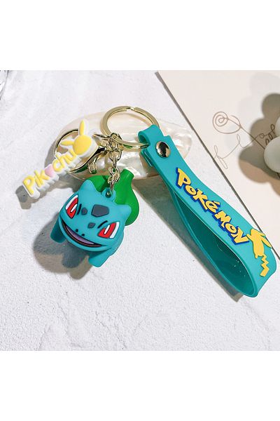 Choice 4 Pokemon Pvc Pikachu Charmander Psyduck Squirtle Anime Pokémon Keychain Bag Key Ring Pendant Actio.