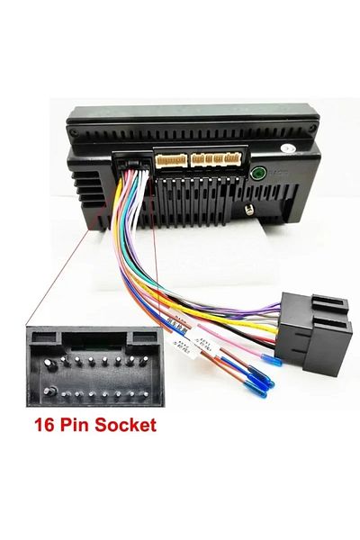 Icreative Universal 16Pin ISO Car Radio Wire Cable Wiring Harness Stereo Adapter Male Plug To Female Connec...