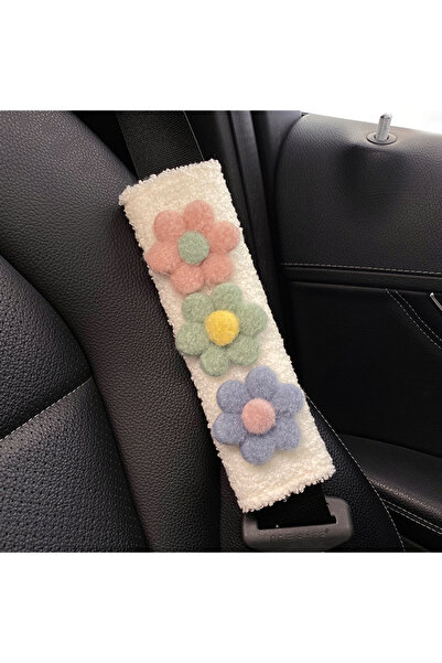 Choice غطاء حزام الأمان 1 قطعة واحدة من أزهار القطيفة الناعمة المزخرفة بحزام ...