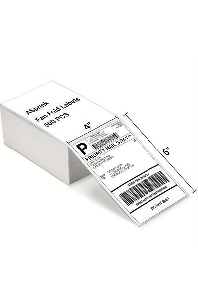 FUNPRINTHYIN 4"x 6" Thermal Labels - ASprink Direct Thermal Shipping Labels Self Adhesive - White Mailing Labe...