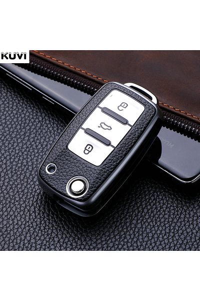 Choice Silver Leather Tpu Car Key Case Cover For Volkswagen Vw Polo Golf Passat Tiguan Beetle Caddy T5 Up E