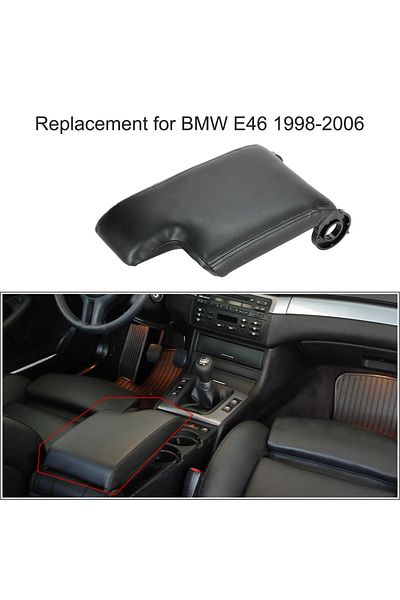 Choice Car Center Console Armrest Cover Kit for BMW E46 1998-2006 Fiber Leather Car Armrest Left Driver ...