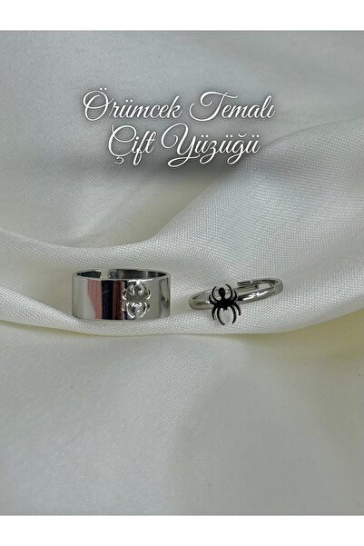 Elifsu Jewelry Sevgili Yüzüğü Çift Yüzüğü Örümcek Şekilli